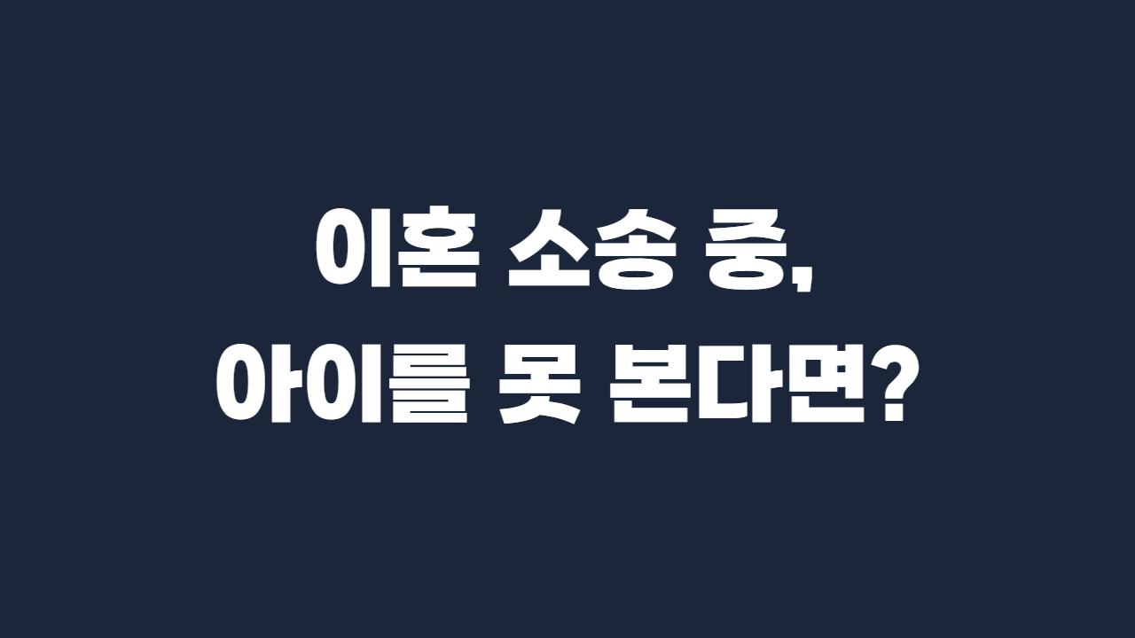 이혼소송 사전처분