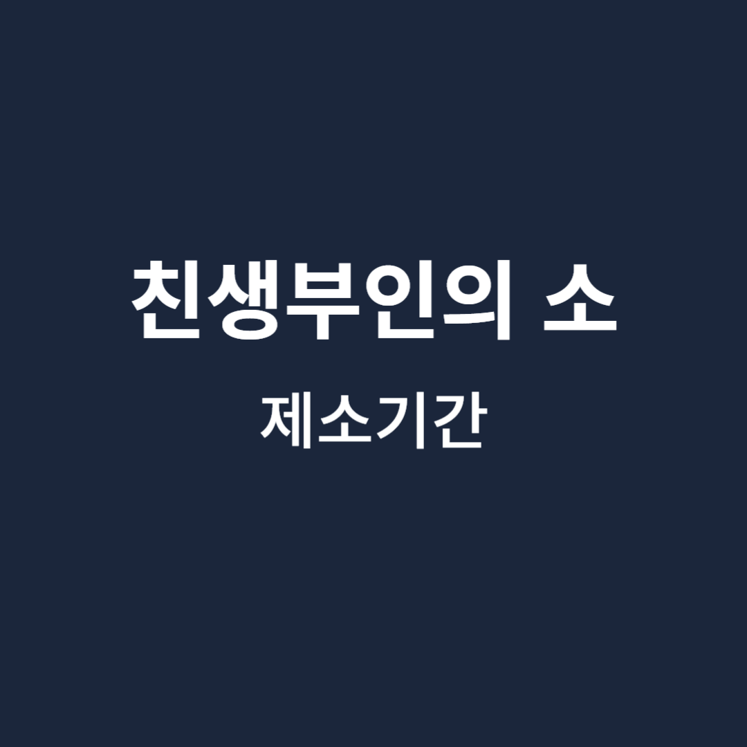 친생부인의소-제소기간