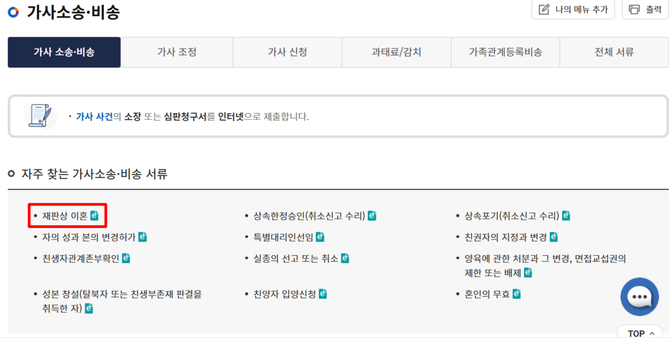이혼소장제출방법2